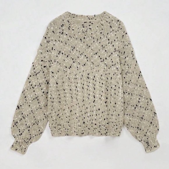 Luxe chunky marble knitted sweater top - Picture 3 of 6